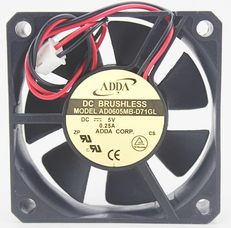 ADDA AD0605MB-D71GL 5V 0.25A 2wires Cooling Fan ADDA AD0605MB-D71GL 5V 0.25A 2wires Cooling Fan